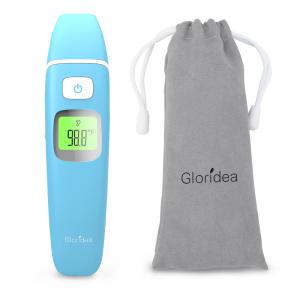 Gloridea Forehead and Ear Thermometer for Baby, Kids and Adults - Infrared Digital Thermometer with Fever Indicator