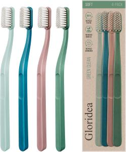 Gloridea Soft Bristles Bamboo Toothbrush, Biodegradable Natural Bamboo Charcoal Toothbrushes