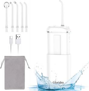 Gloridea Water Dental Flosser Cordless Teeth Cleaning 5 Modes Oral Irrigator 300ML