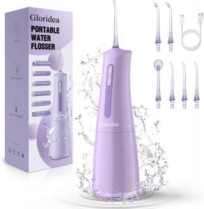 Gloridea Professional Dental Water Flosser for Teeth Cleaning with 350ML Large Capacity